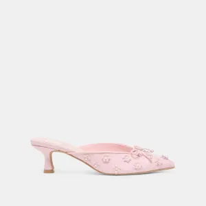 Eco Friendly Dye Process CAMILO X BYRDIE GOLF HEELS PINK RAFFIA