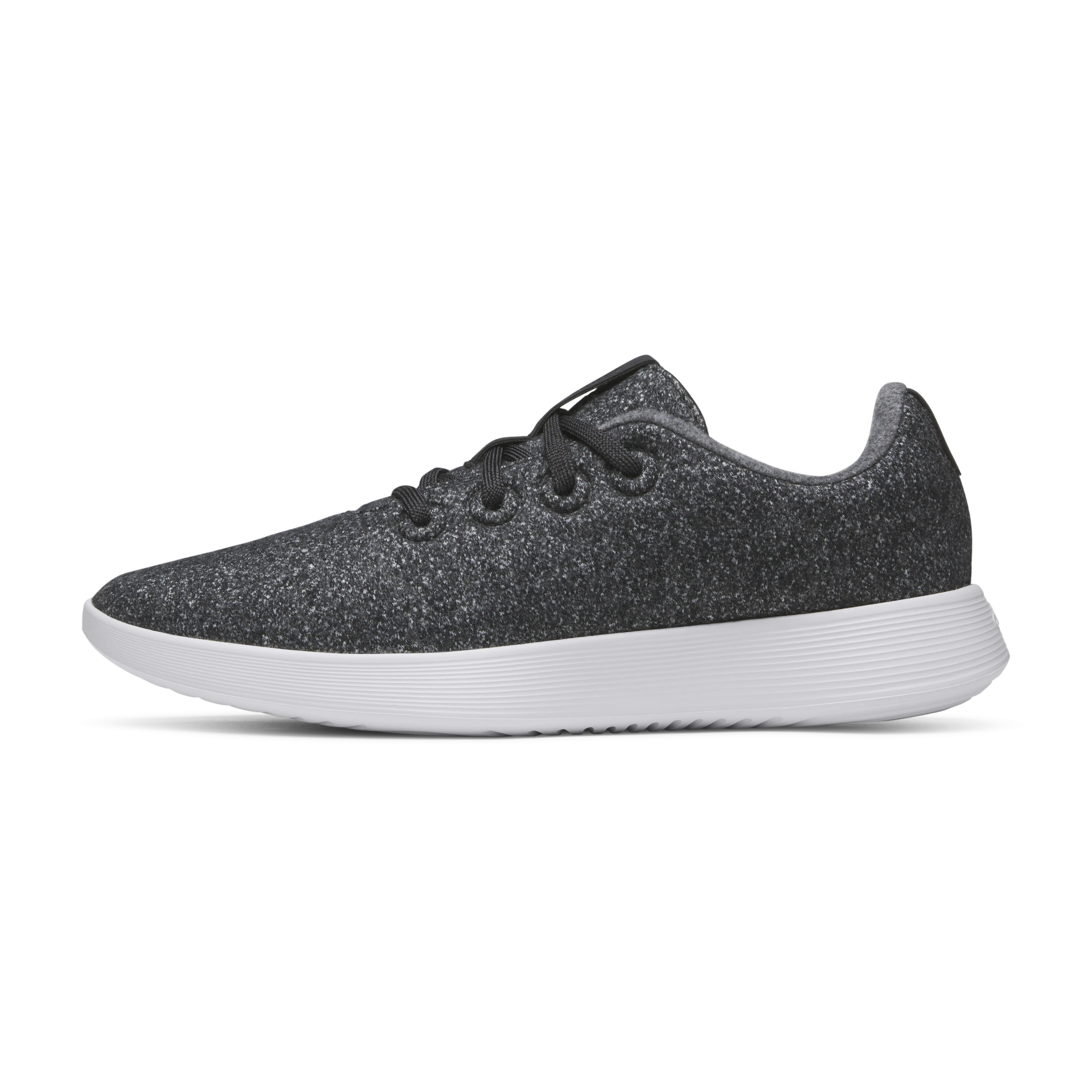 Aerodynamic Shape Men's Wool Runner NZ - Dark Grey (Light Grey Sole)
