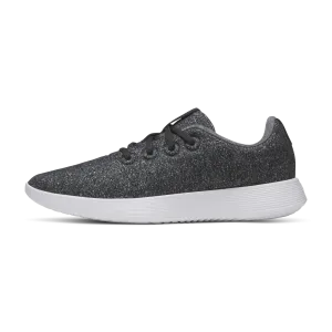 Aerodynamic Shape Men's Wool Runner NZ - Dark Grey (Light Grey Sole)