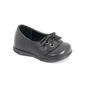 martial artists Odor Control Lining Infant Girls' Expressions Black Tie Shoes FS2420