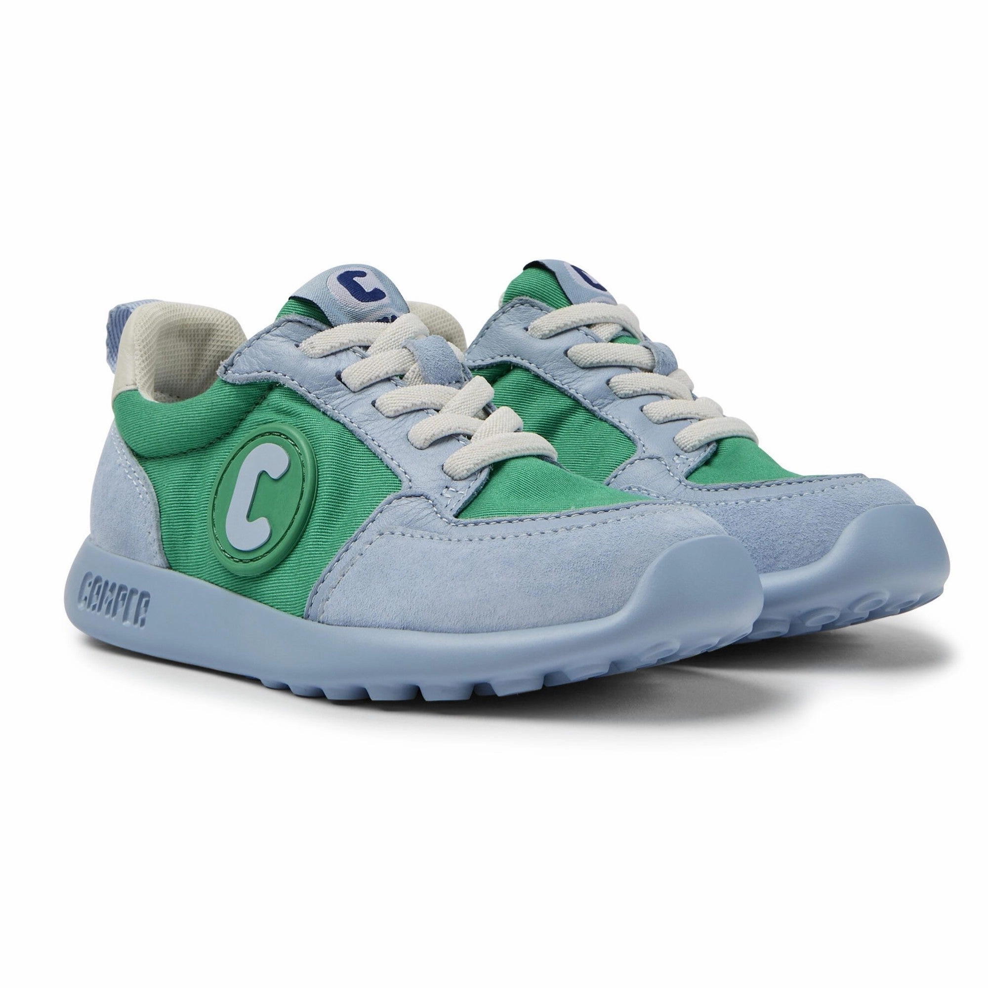 Camper Kids DRIFTIE Green Blue White Sneakers Lightweight Ease