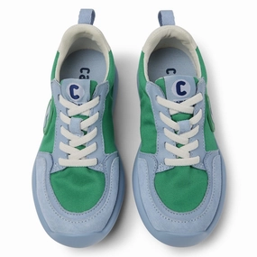 Camper Kids DRIFTIE Green Blue White Sneakers Non Irritating Seams