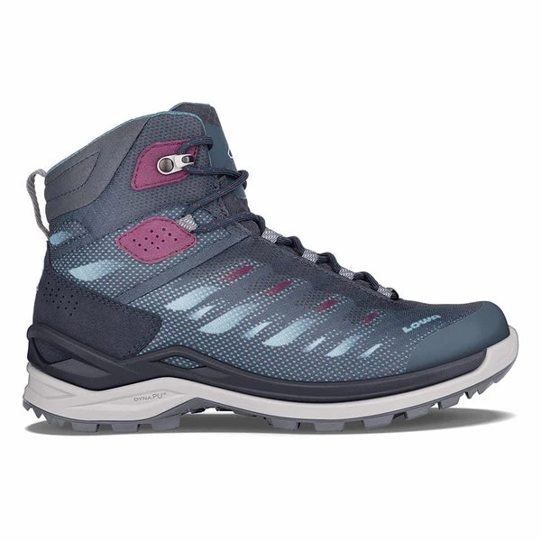 Walking Fit Sporty Outdoor Footwear LOWA WOMENS FERROX GTX MID - NAVY / ICE BLUE