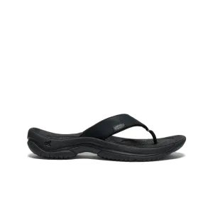 Instant Style Men's Kona Leather Flip-Flop  |  Black/Steel Grey