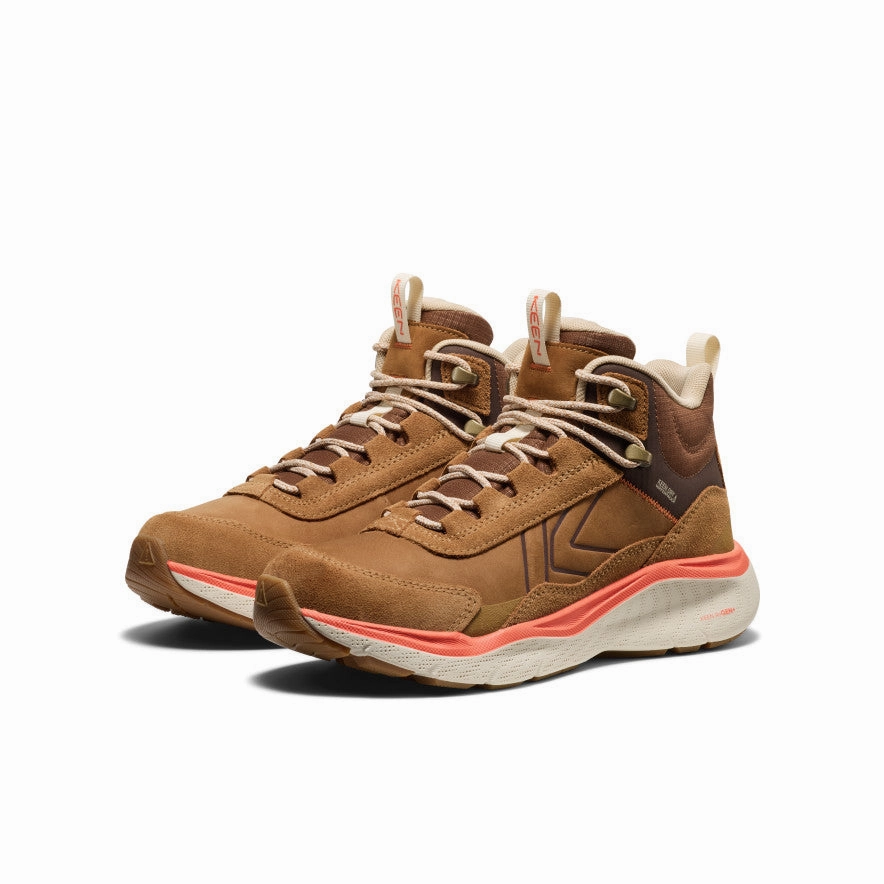 Women's Leiki Waterproof Leather Hiking Boot  |  Chipmunk/Birch Feather Light Daily Walks Rugged Style