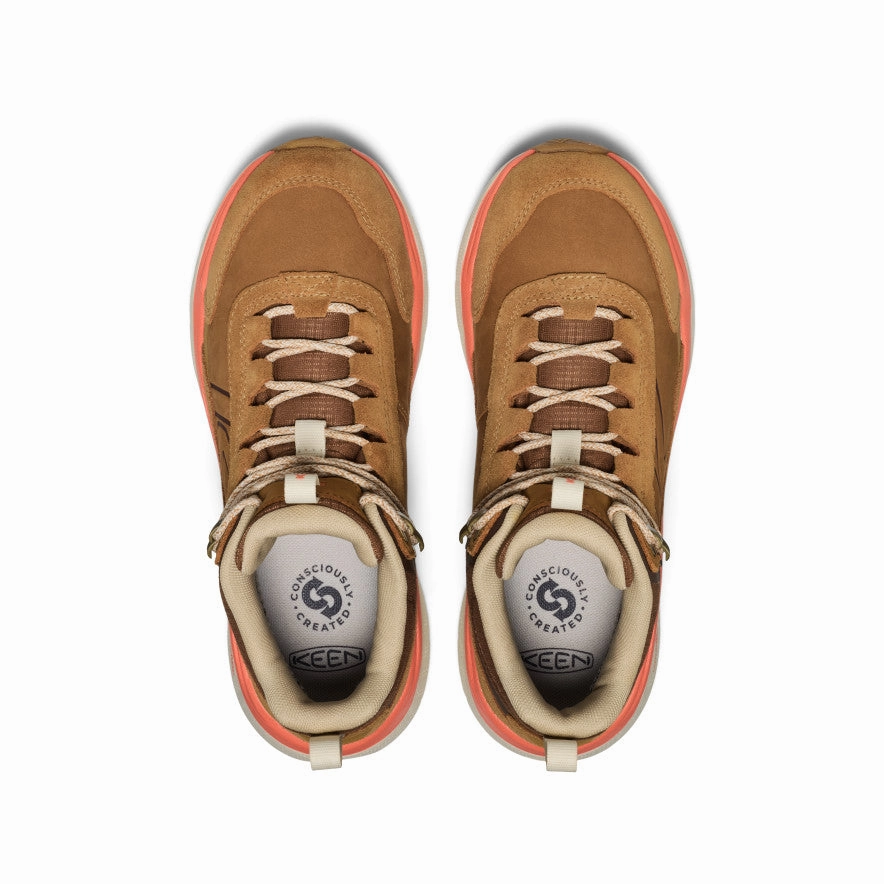 Women's Leiki Waterproof Leather Hiking Boot  |  Chipmunk/Birch rubber Western Ride