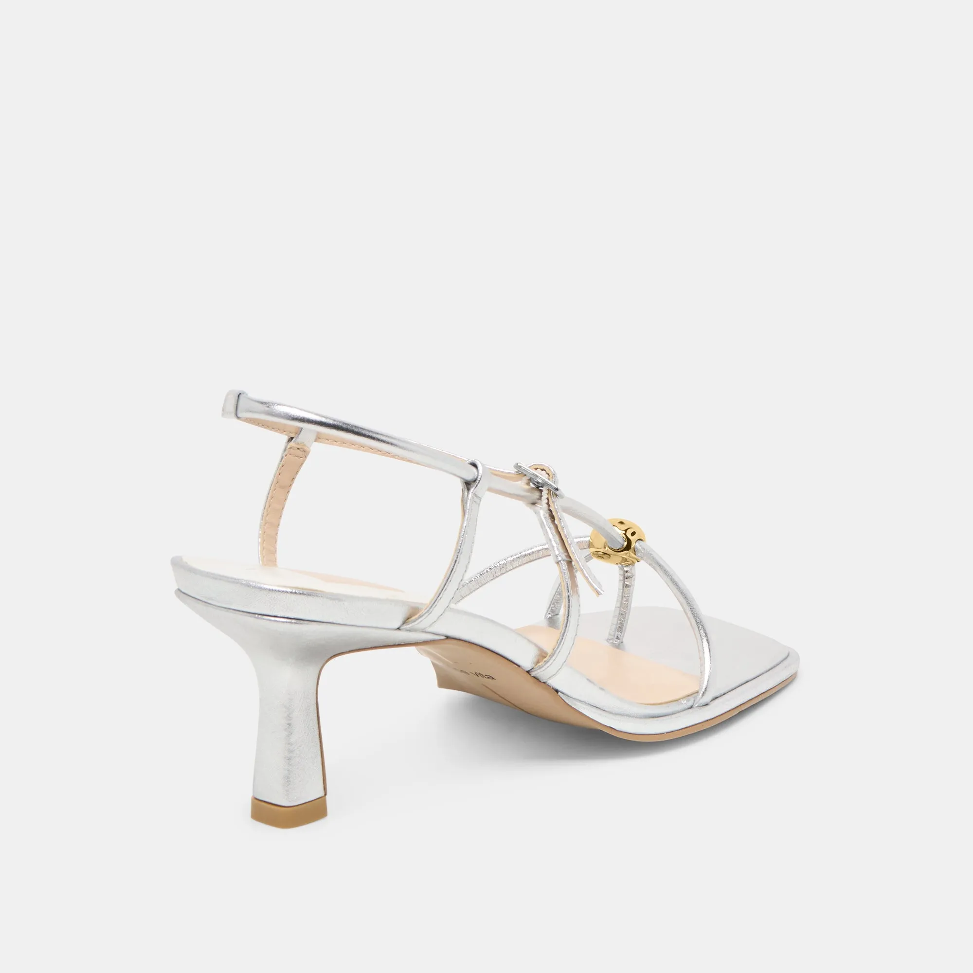 MYLEE HEELS SILVER DISTRESSED LEATHER Everyday Form Motion Support