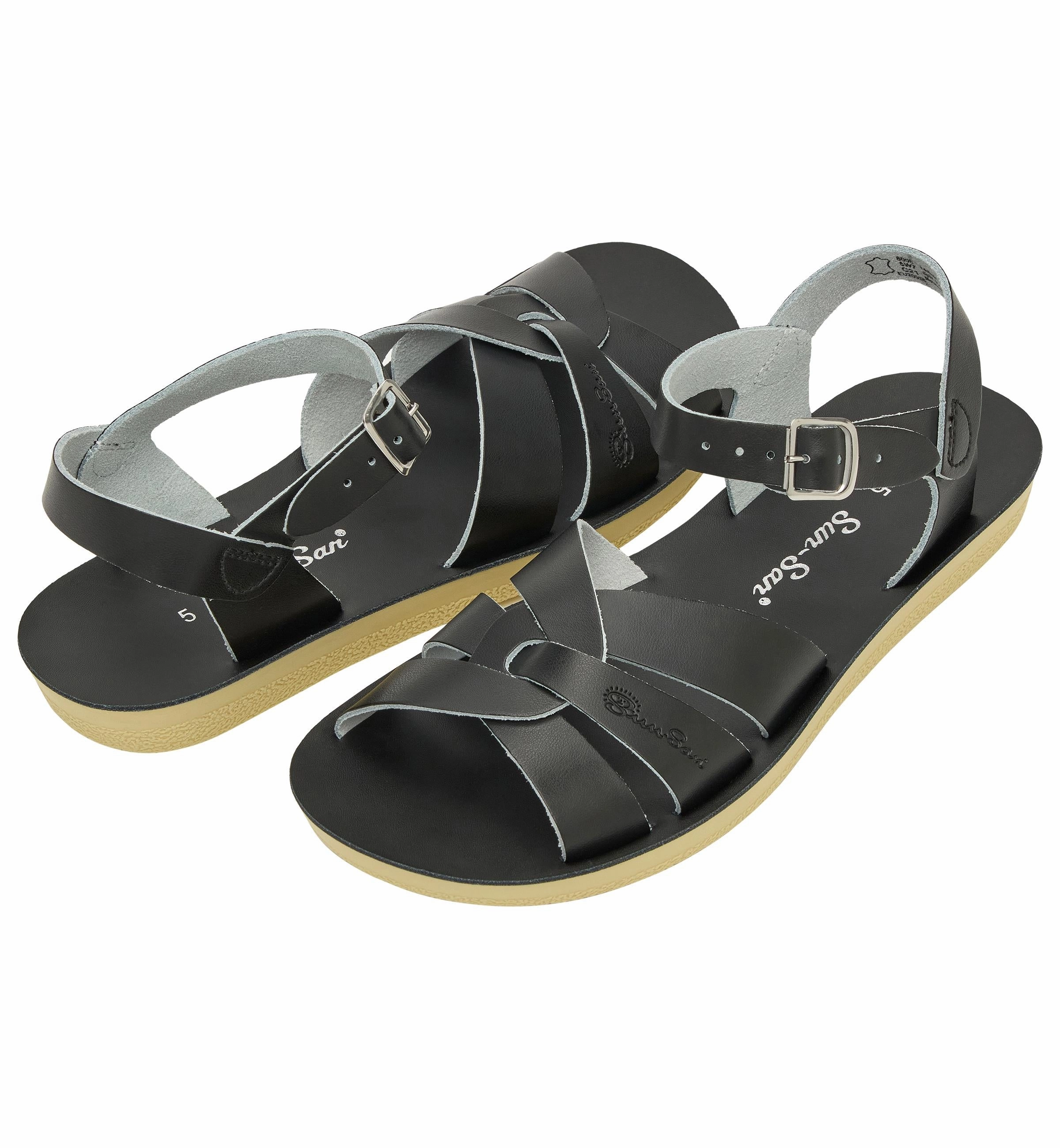 Versatile Looks Color Mix Swimmer Black Womens Sandal