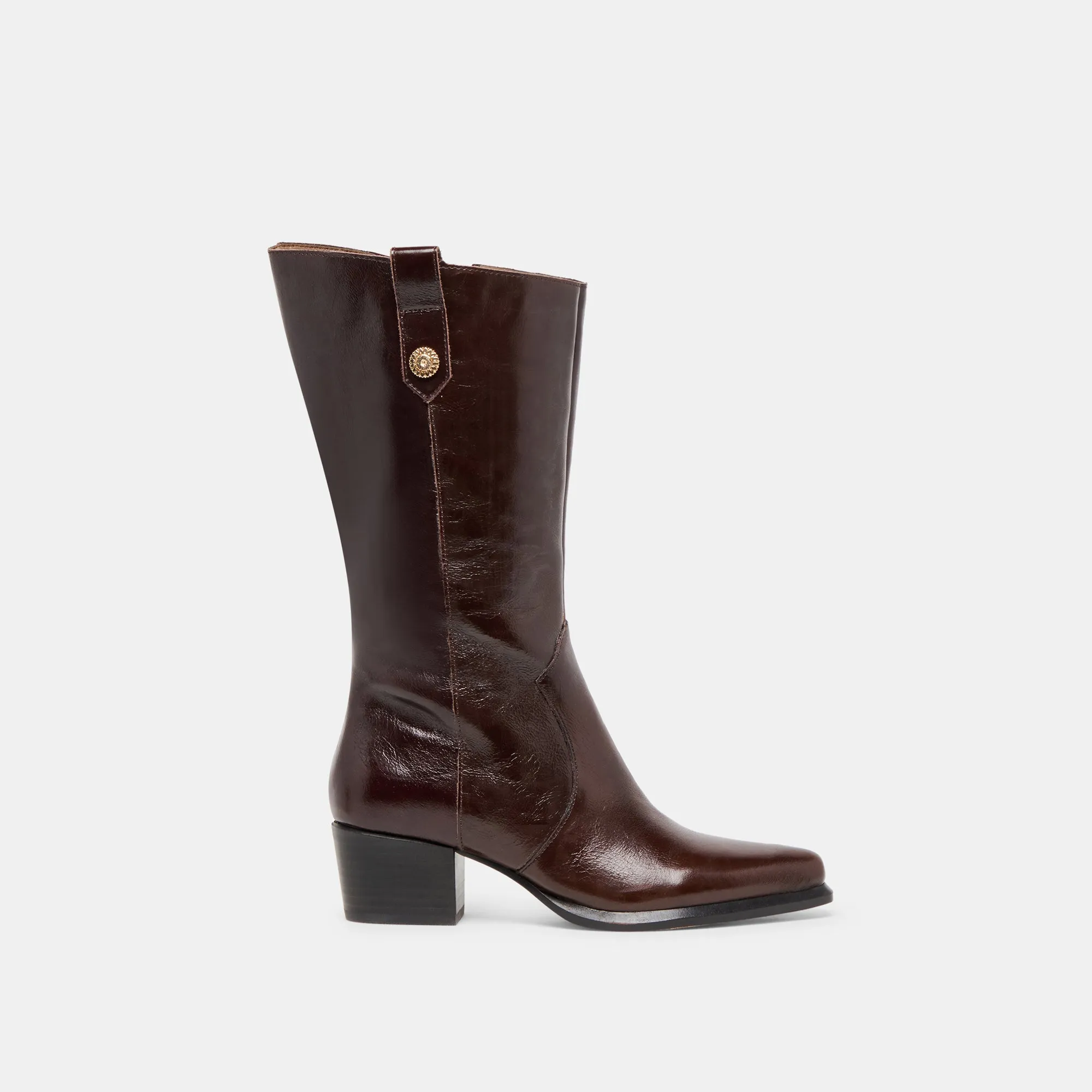 VERN WIDE CALF BOOTS CHOCOLATE LEATHER All-day breathability