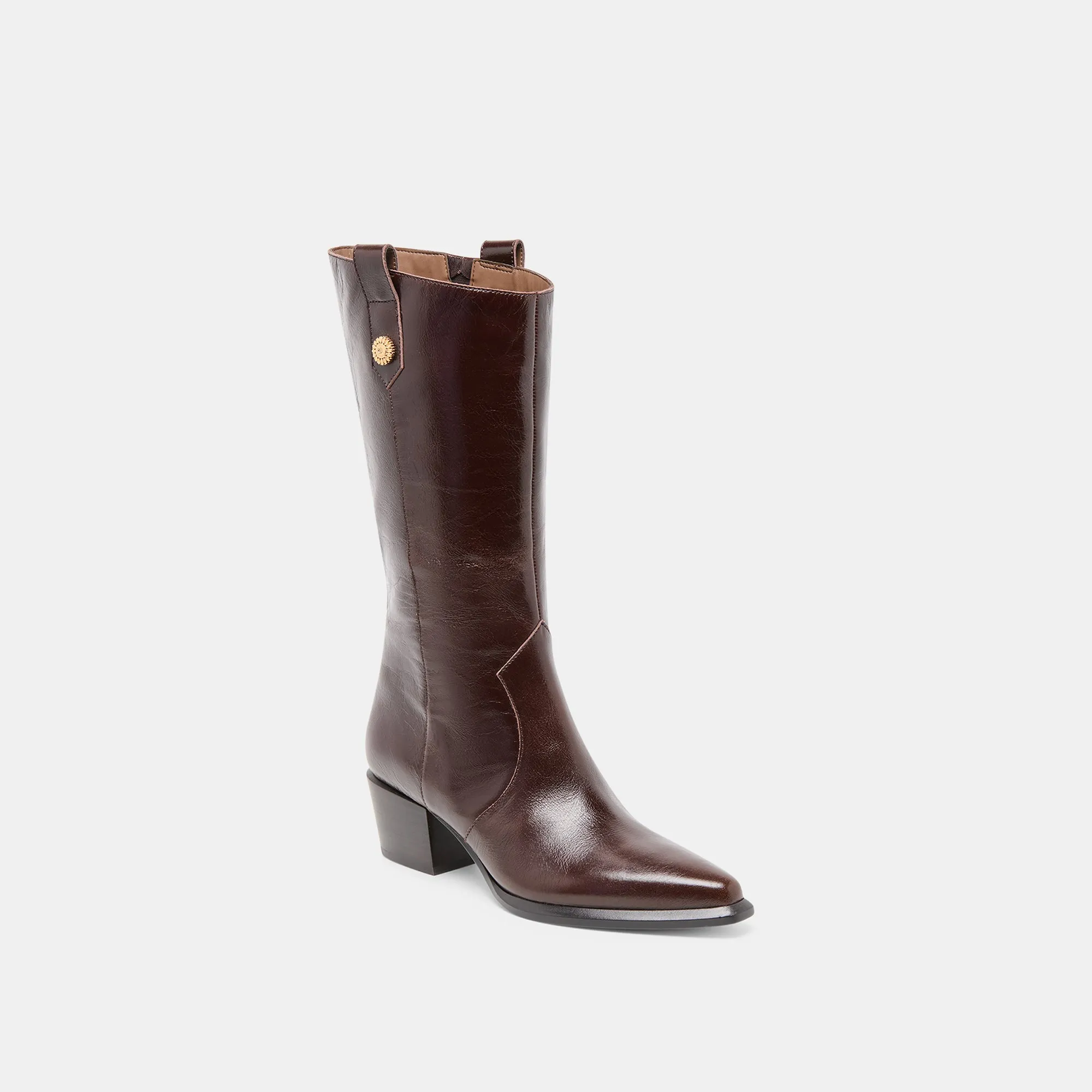 Gentle Support VERN WIDE CALF BOOTS CHOCOLATE LEATHER