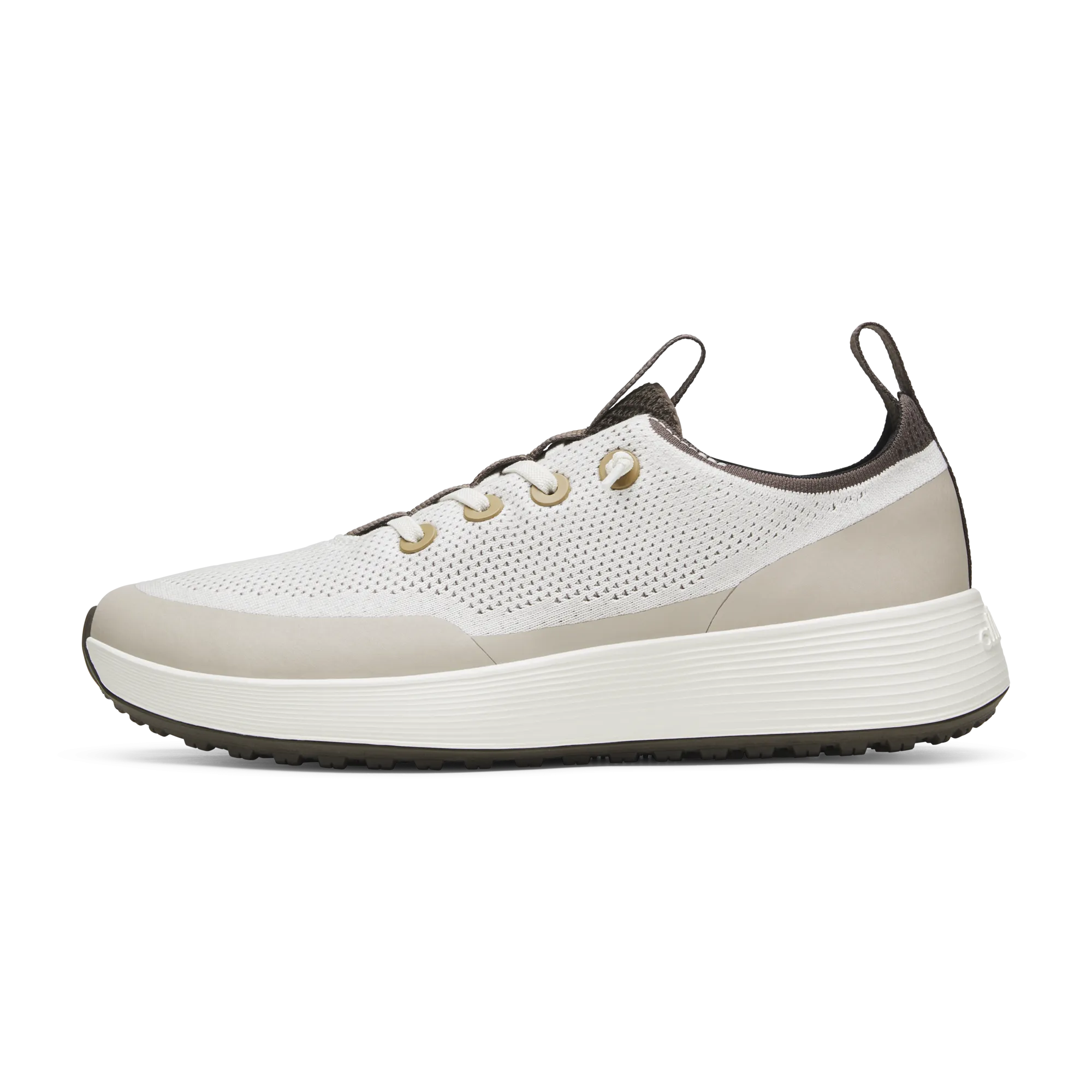 Vibrant Look Elite Cushioning Men's Tree Runner Go - Utility - Natural White/Rustic Brown (Natural White Sole)