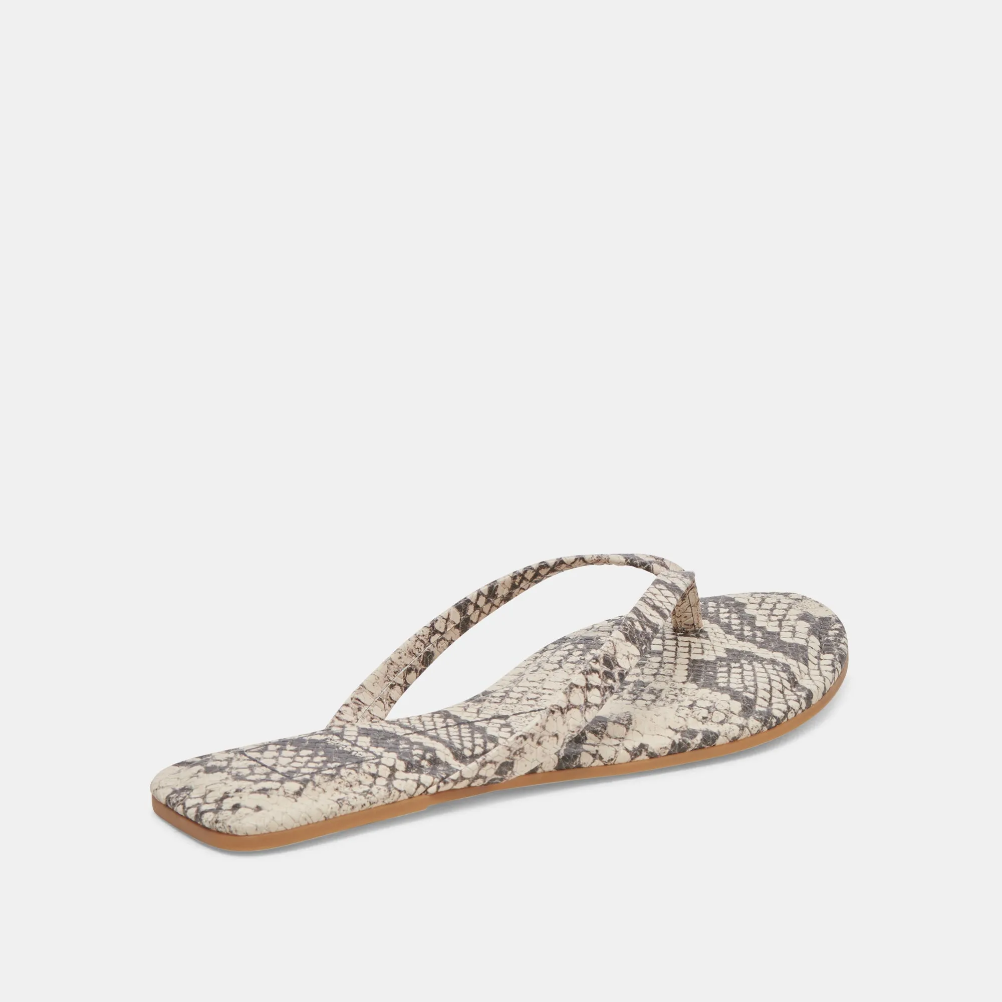 Ultralight Composite Plate LAYNEY SANDALS BLACK WHITE EMBOSSED SNAKE