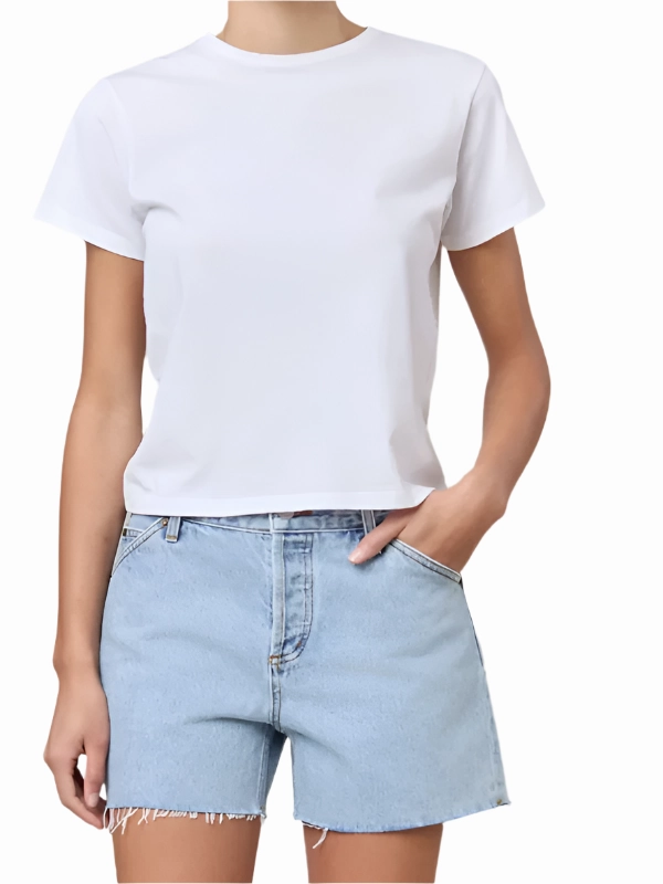 Weather Friendly Holiday Vibes High Quality Cut Off Shorts in Vintage Blue