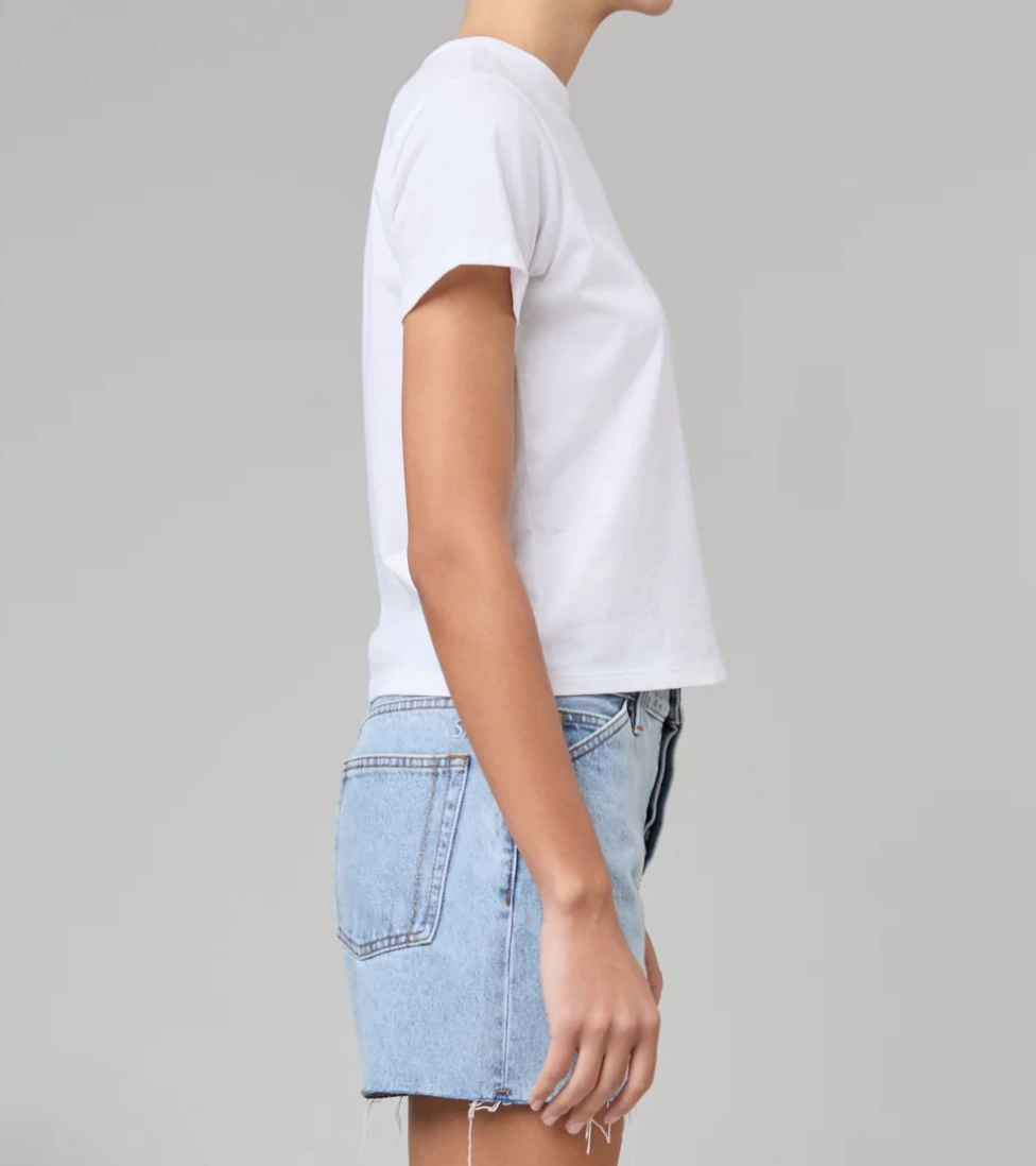 Cut Off Shorts in Vintage Blue Durable Weave Sustainable Creative Look