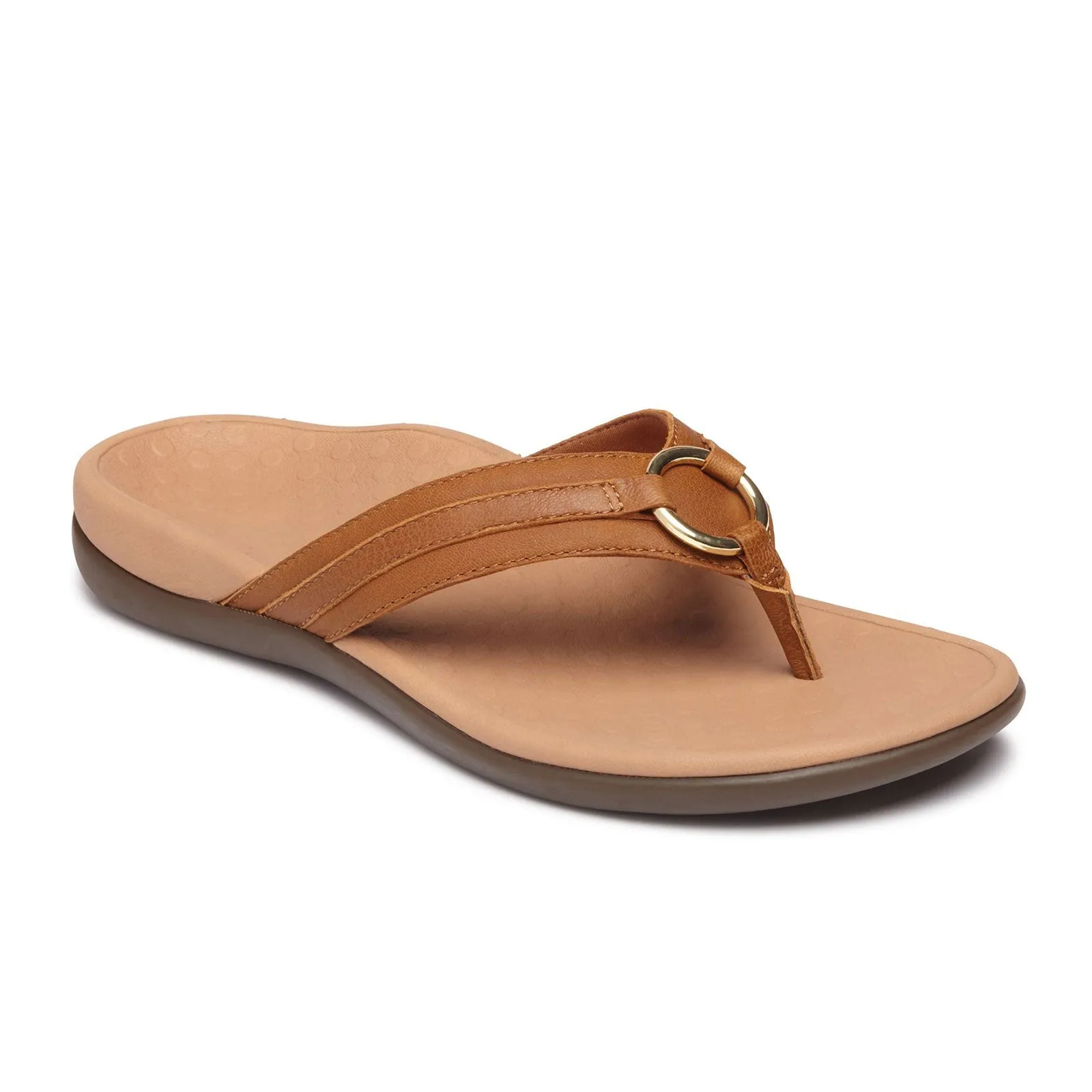 Durable Footwear Compact Design Vionic Aloe Sandal (Women) - Mocha Nappa Leather