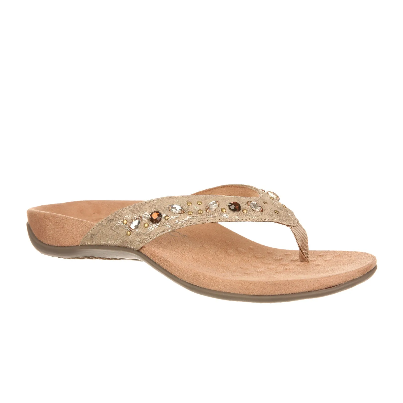 Vionic Lucia Sandal (Women) - Wheat Leopard Snake Syn Summer Slide Style Water resistant upper