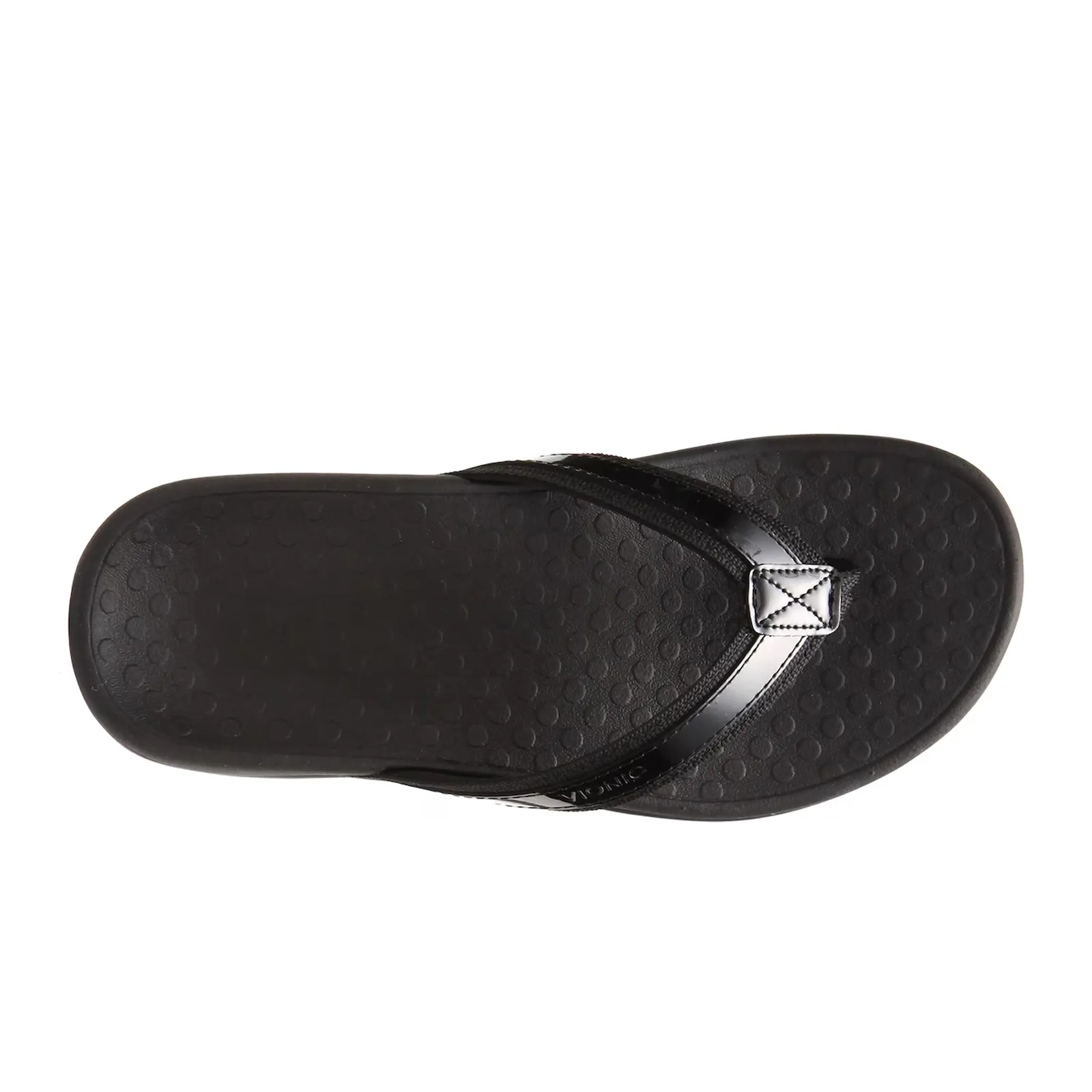 Restful Fit Vionic Tide Sandal (Women) - Black Patent Webbing