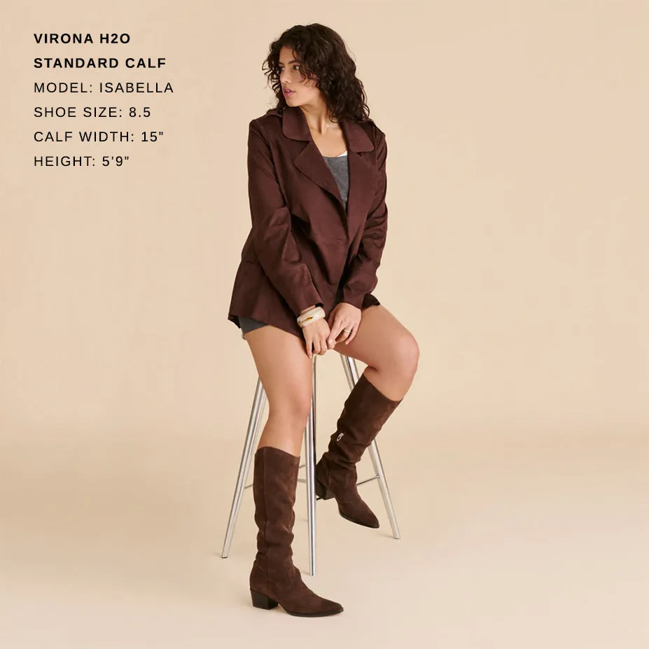 VIRONA H2O BOOTS DK BROWN SUEDE Back Pull Flexi Fit