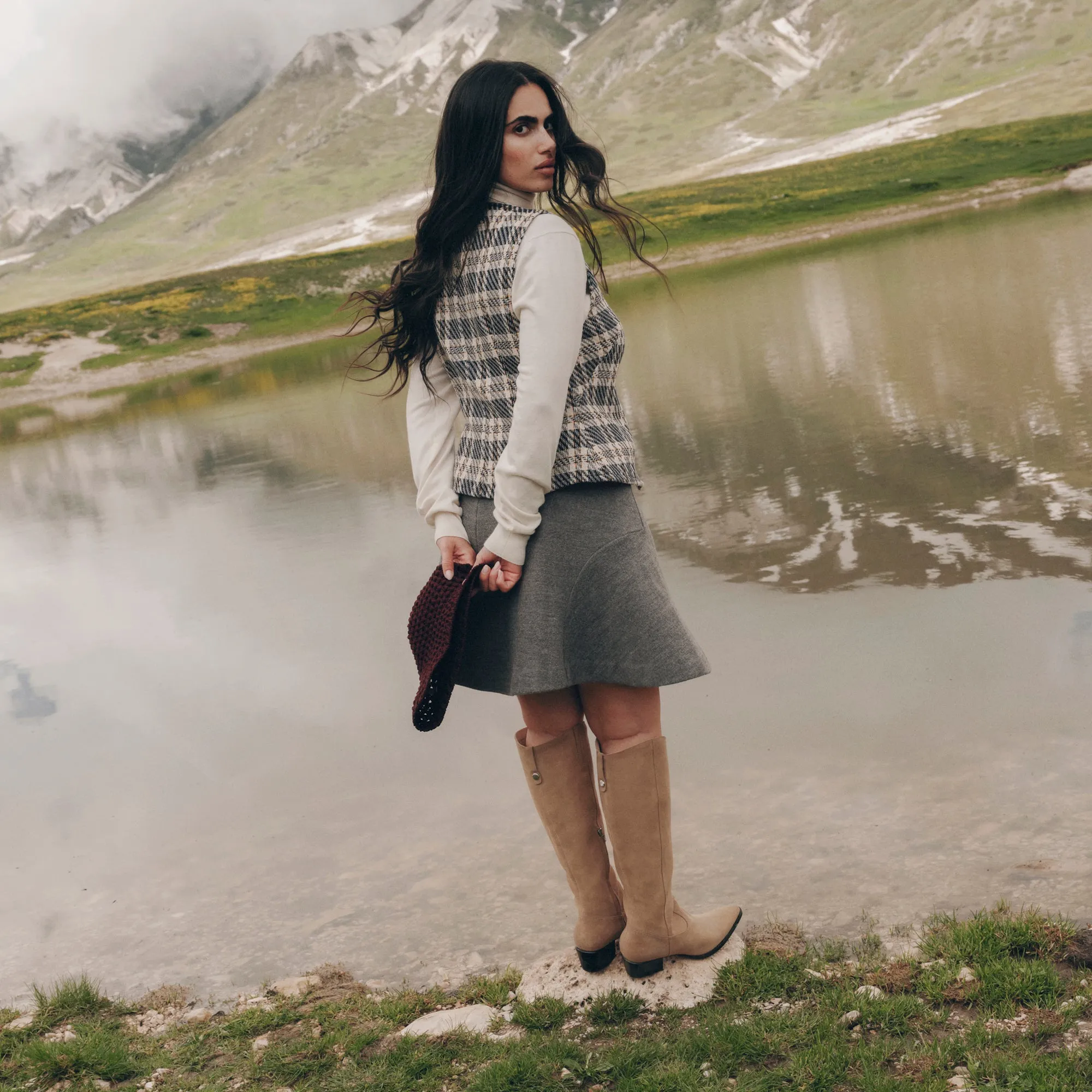 VIRONA H2O BOOTS DK TAUPE SUEDE Good elasticity Adjustable Strap