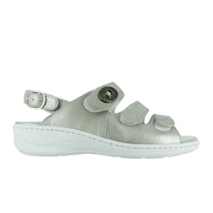 Quick Beach Shoes Waldlaufer Zander 408002 Backstrap Sandal (Women) - Silver