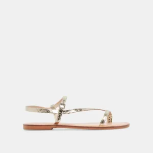 Non Marking Soles common WANDRE SANDALS GOLD DISTRESSED LEATHER