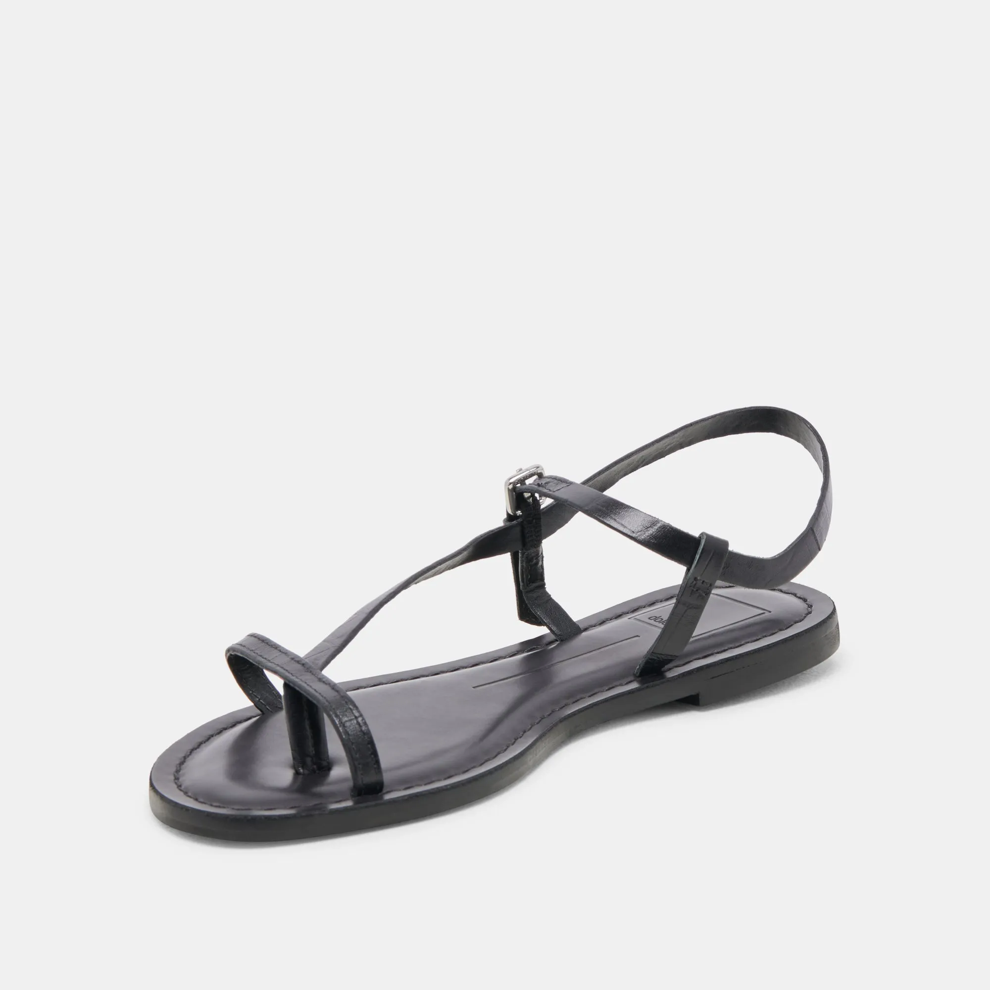 lace - type WANDRE SANDALS NOIR EMBOSSED LEATHER