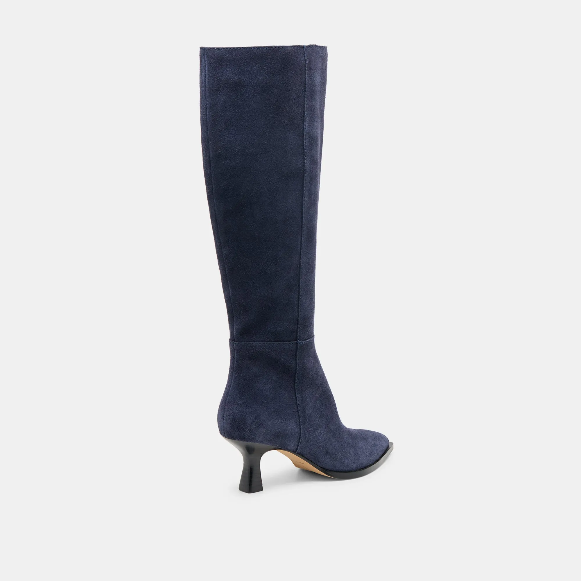 Impact Dispersal Long Hours AUGGIE WIDE CALF BOOTS NAVY SUEDE