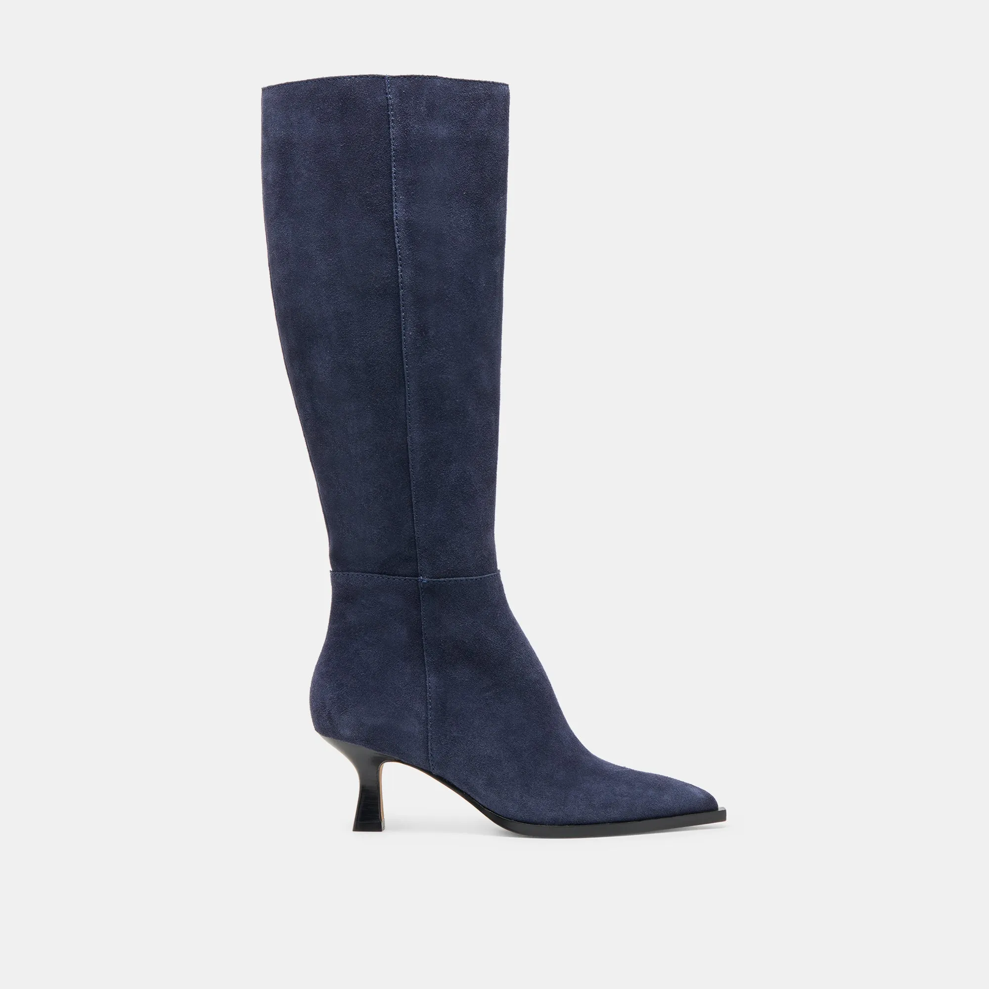 AUGGIE WIDE CALF BOOTS NAVY SUEDE Reactive Rebound Sturdy flexibility