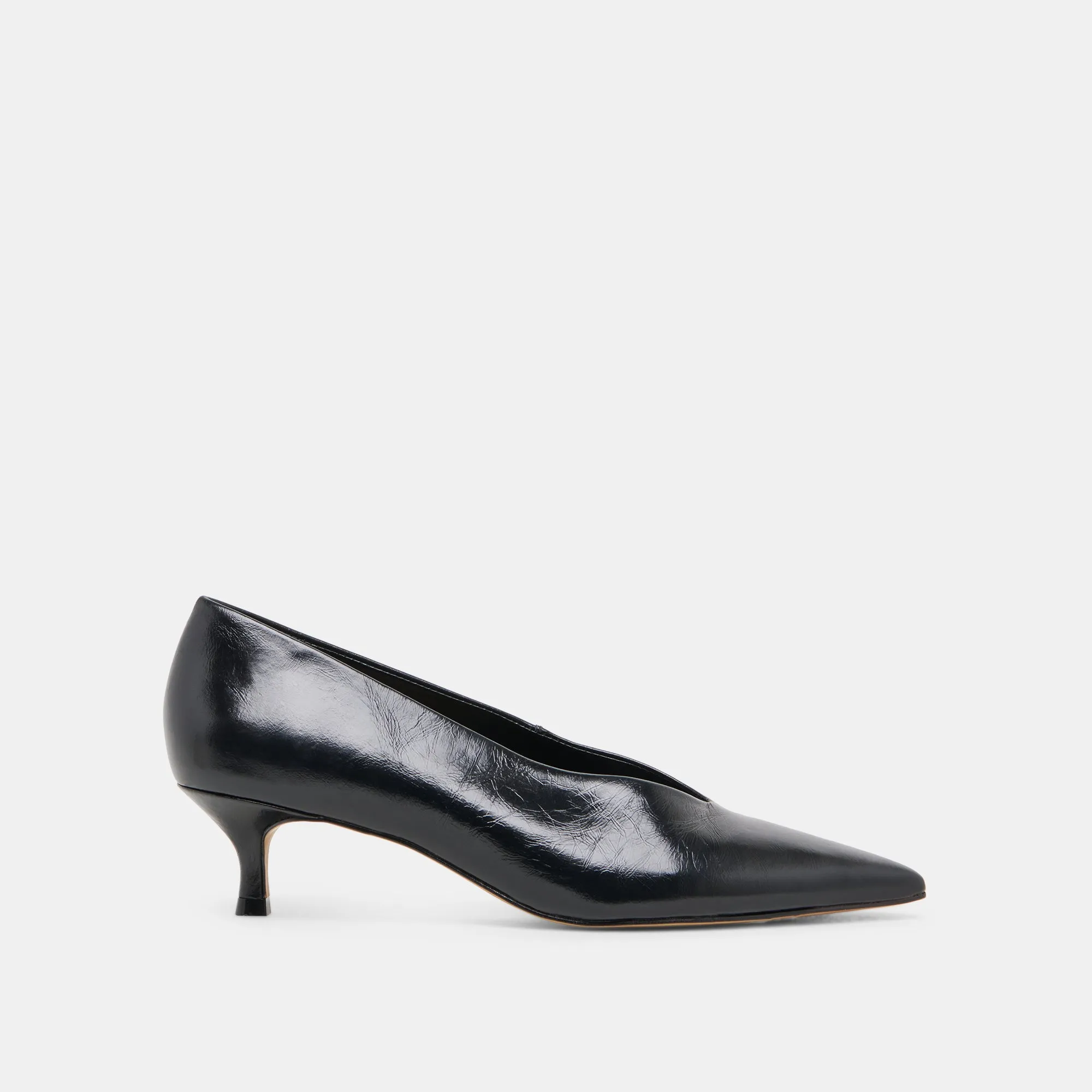 ALWYN HEELS MIDNIGHT CRINKLE PATENT Impact Diffusing Heel