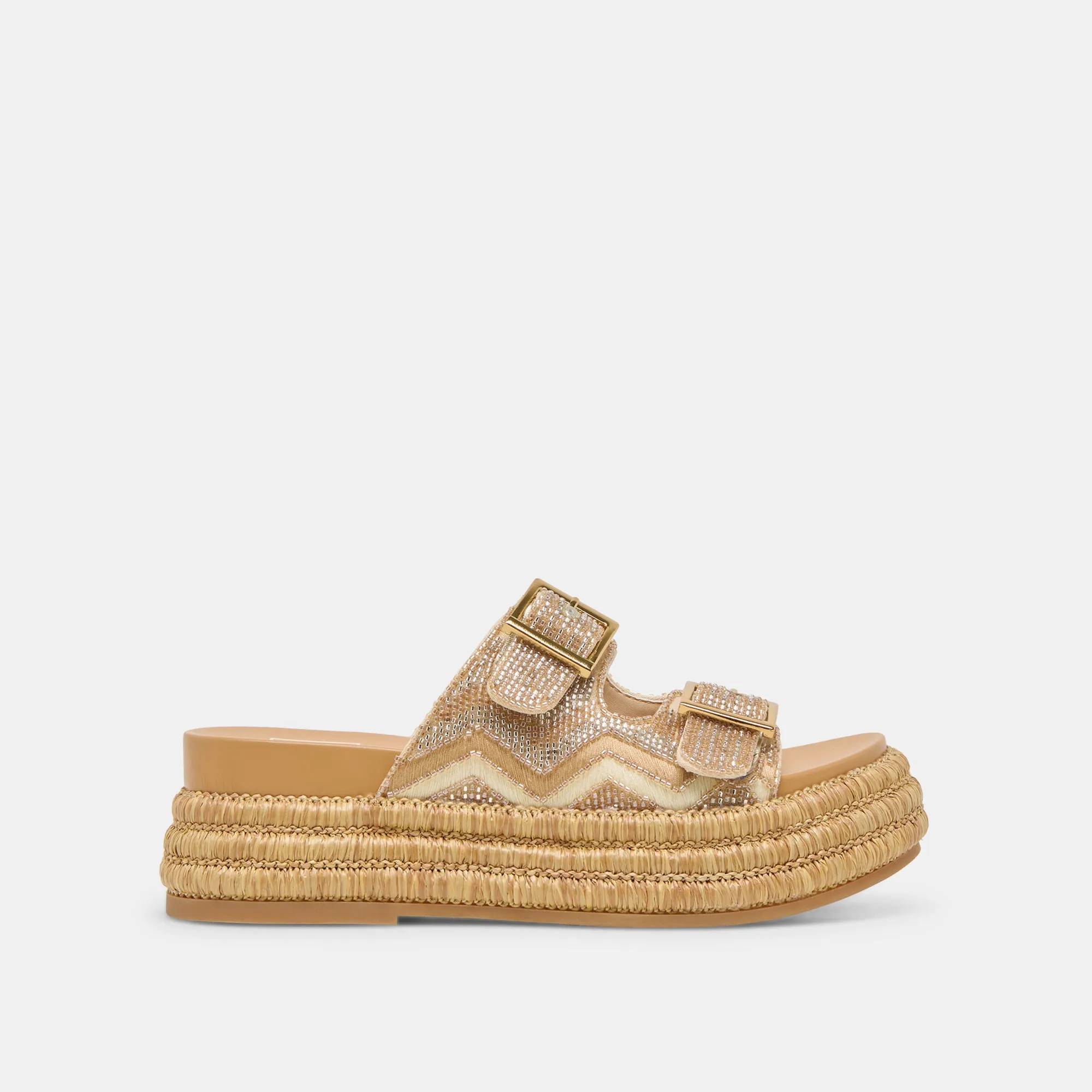 WIXIE SANDALS GOLD MULTI BEADS Sporty Design