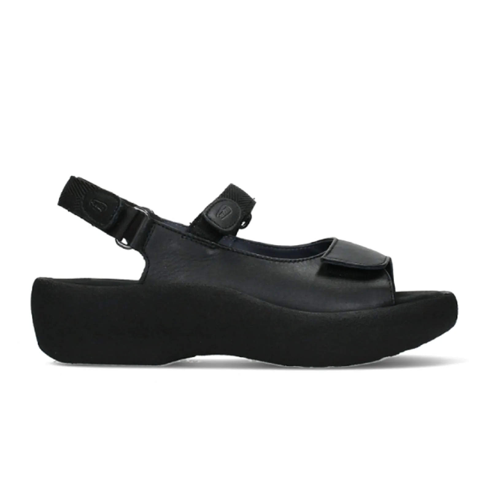 Wolky Jewel Backstrap Sandal (Women) - Black Leather Cool Comfort