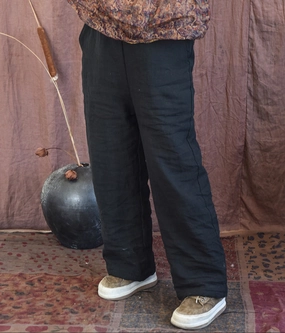 quick dry Soft Touch Women Casual Quilted Straight-Leg Padded Warm Linen Pants