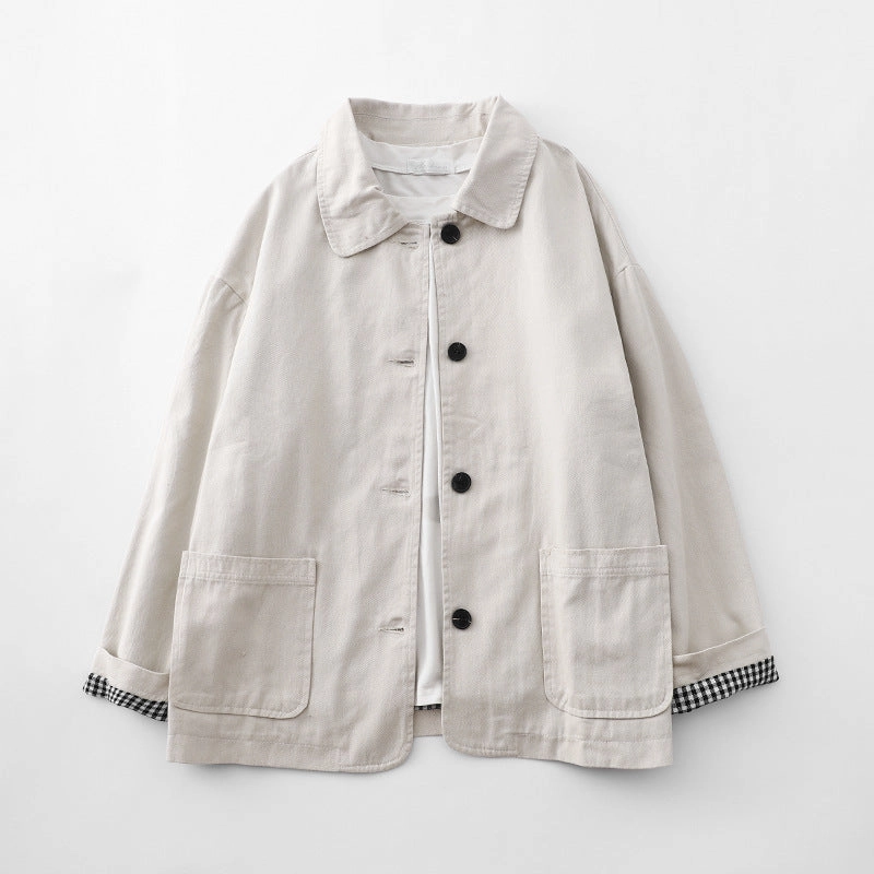 Rain Guard Quick drying material Women Cotton Solid Color Short Single Breasted Slim Fit Jacket