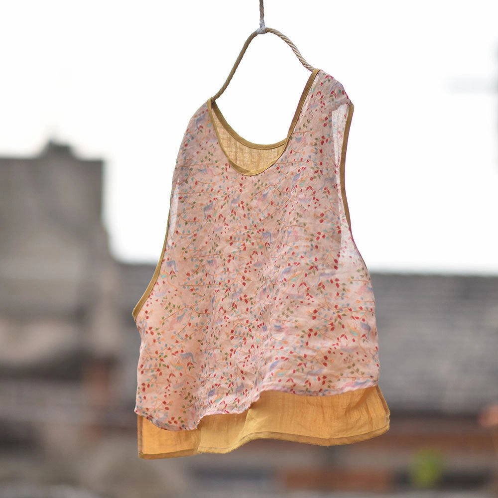 Bright Color Women Linen Casual Vest