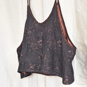 Women Retro Floral Printed Linen Vest Neutral Fit Design