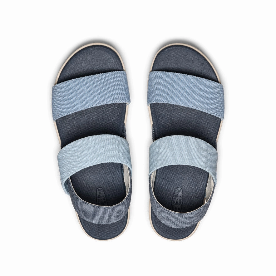 Women's Elle Backstrap Sandal  |  Faded Denim/Skyway Flat Heel Comfortable Beach Footwear