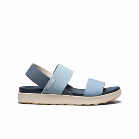Sidewalk Ready Orthopedic Design Women's Elle Backstrap Sandal  |  Faded Denim/Skyway