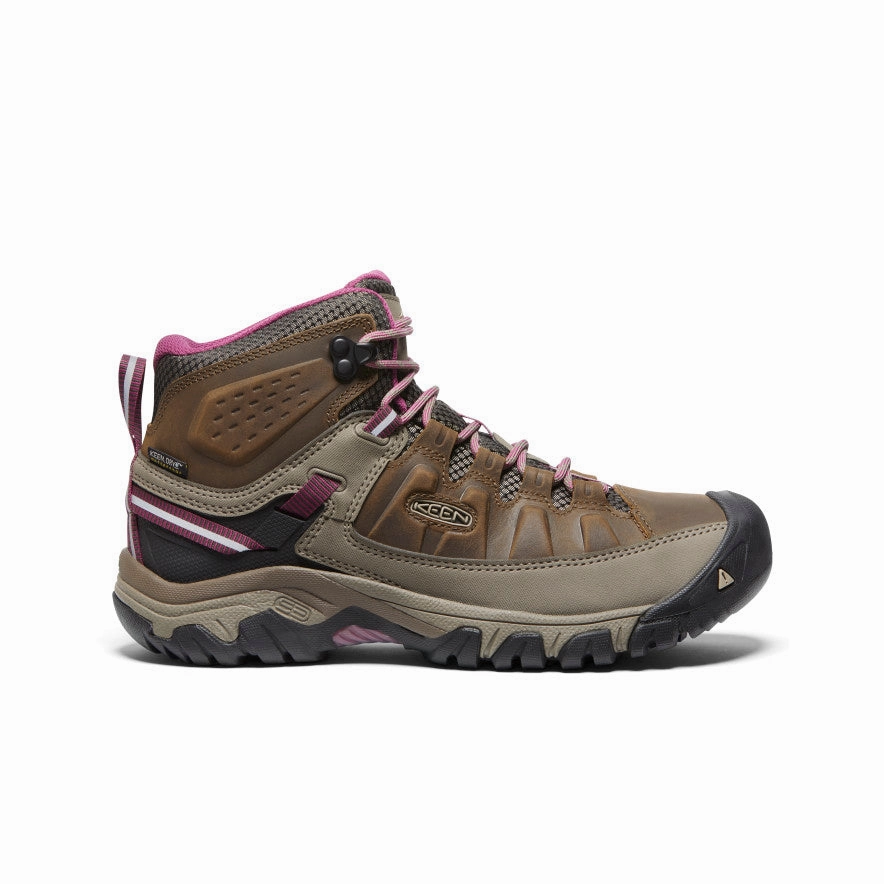 Women's Targhee III Waterproof Mid  |  Weiss/Boysenberry Flat Sole Outdoor Exploration