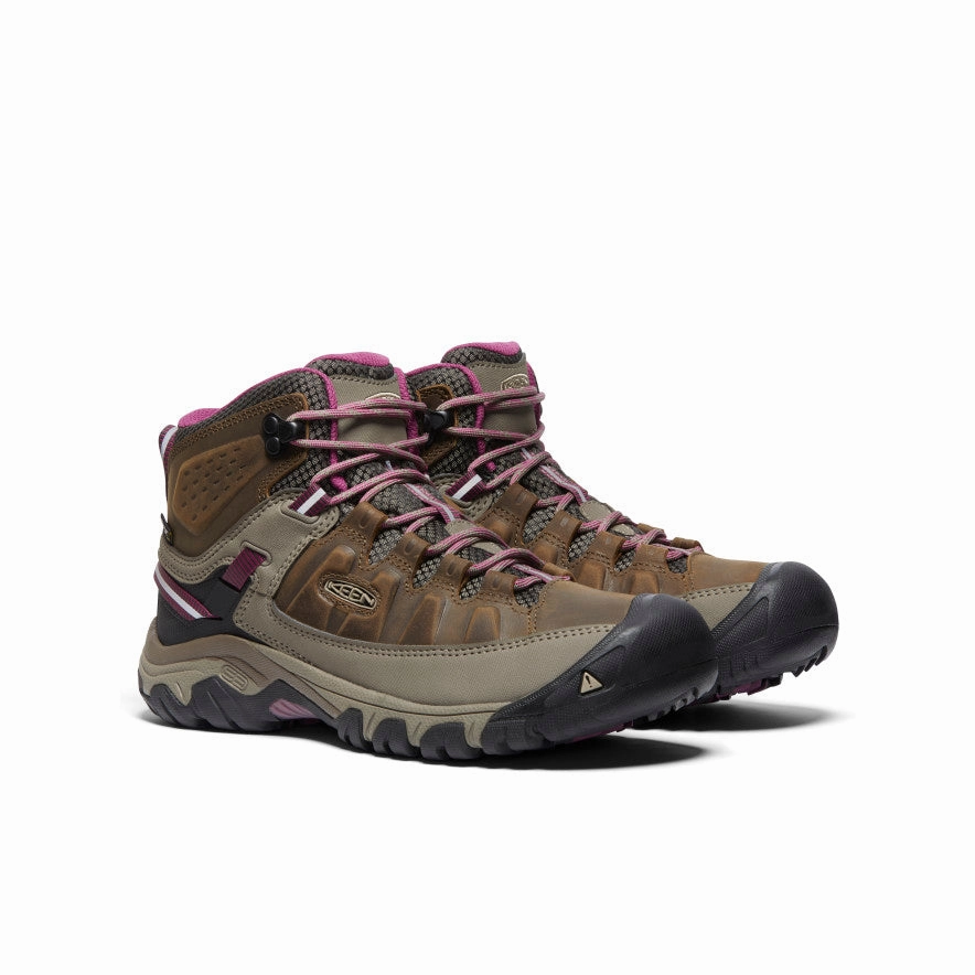 Women's Targhee III Waterproof Mid  |  Weiss/Boysenberry Footbed Retro feel