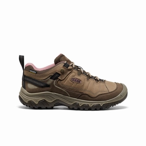top Women's Targhee IV Waterproof Hiking Shoe  |  Brindle/Nostalgia Rose