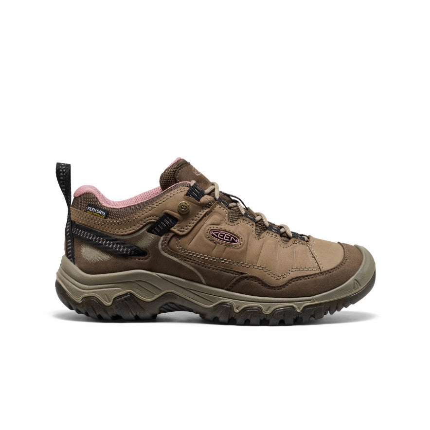 top Women's Targhee IV Waterproof Hiking Shoe  |  Brindle/Nostalgia Rose