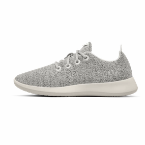 morning Weatherproof Barrier Layer Women's Wool Runner - Dapple Grey (Cream Sole)