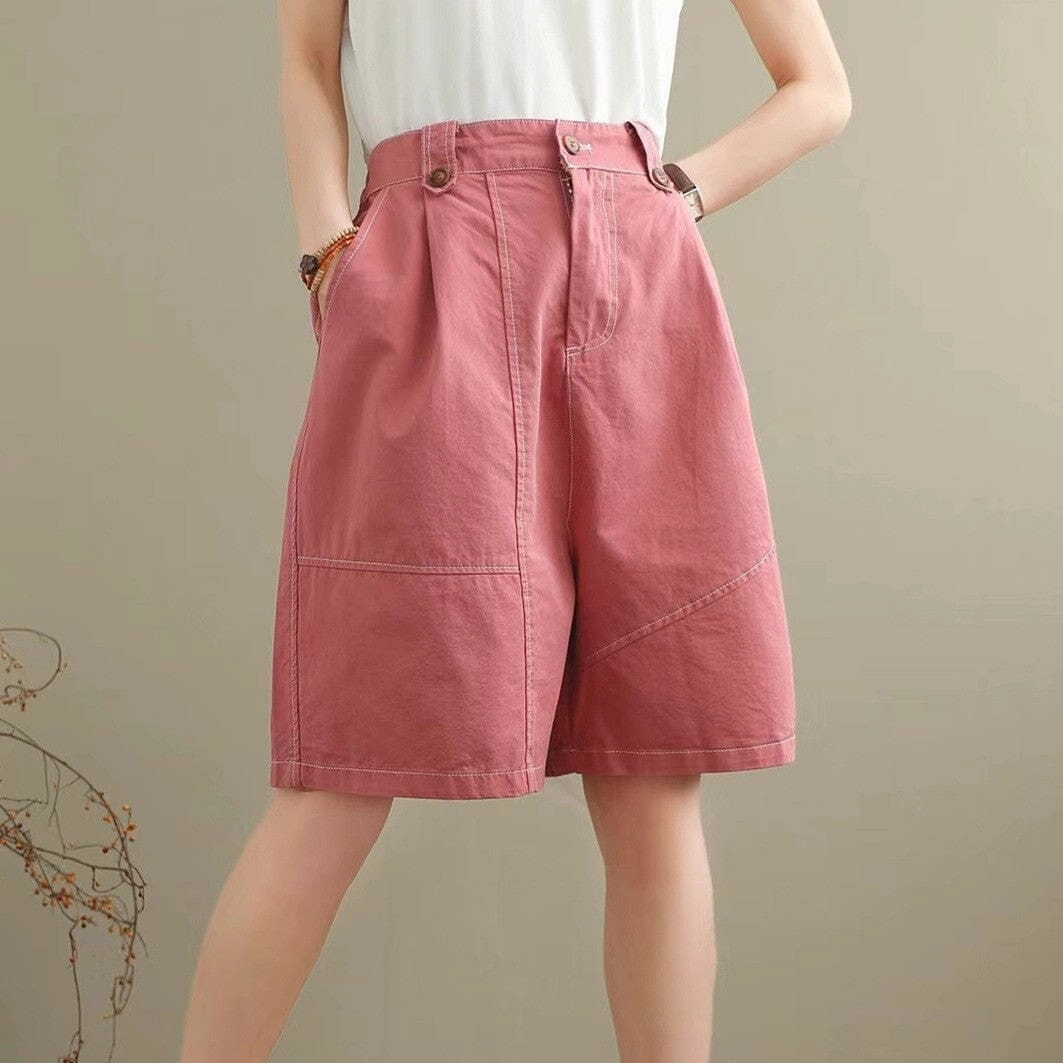 Vibrant color Women Summer Casual Minimalist Loose Shorts