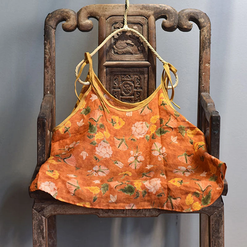 Women Summer Floral Printed Casual Vest Four Way Stretch Material