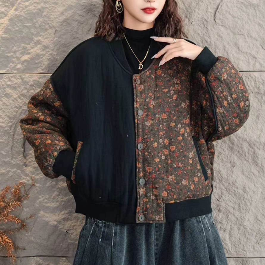 Women Vintage Cotton Asymmetric Patchwork Washed Coat Storm Ready Gear ripstop fabric