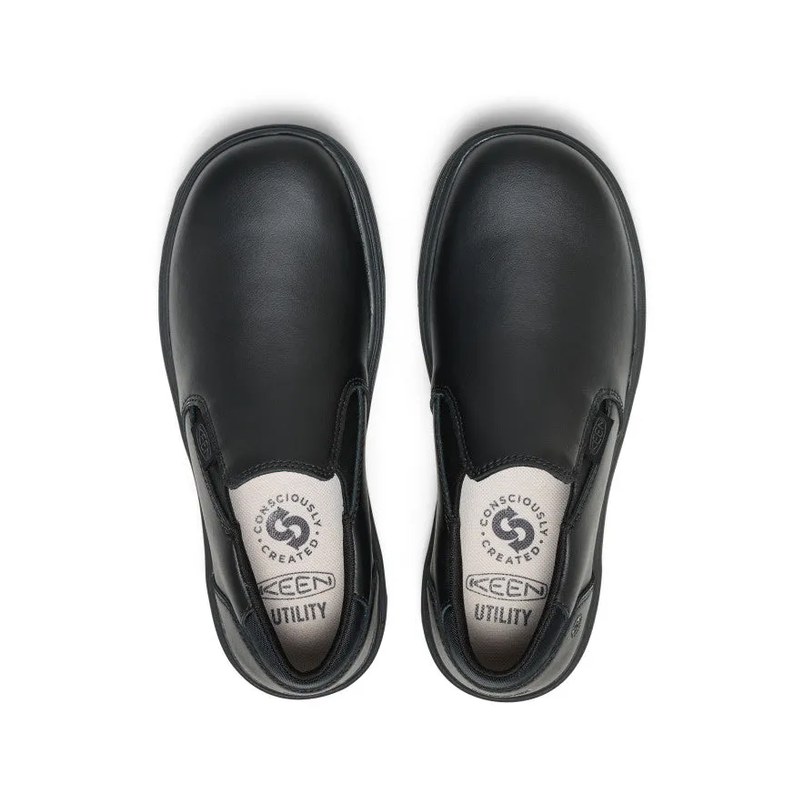 Women's Kenton Shift WTX Work Shoe (Soft Toe)  |  Black/Black Stylish Slip On Fastening Secure Slip On