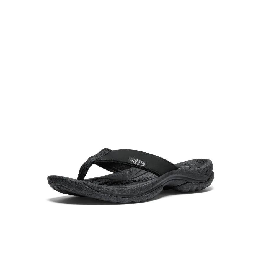 Air Flow Shoes Women's Kona Leather Flip-Flop  |  Black/Vapor