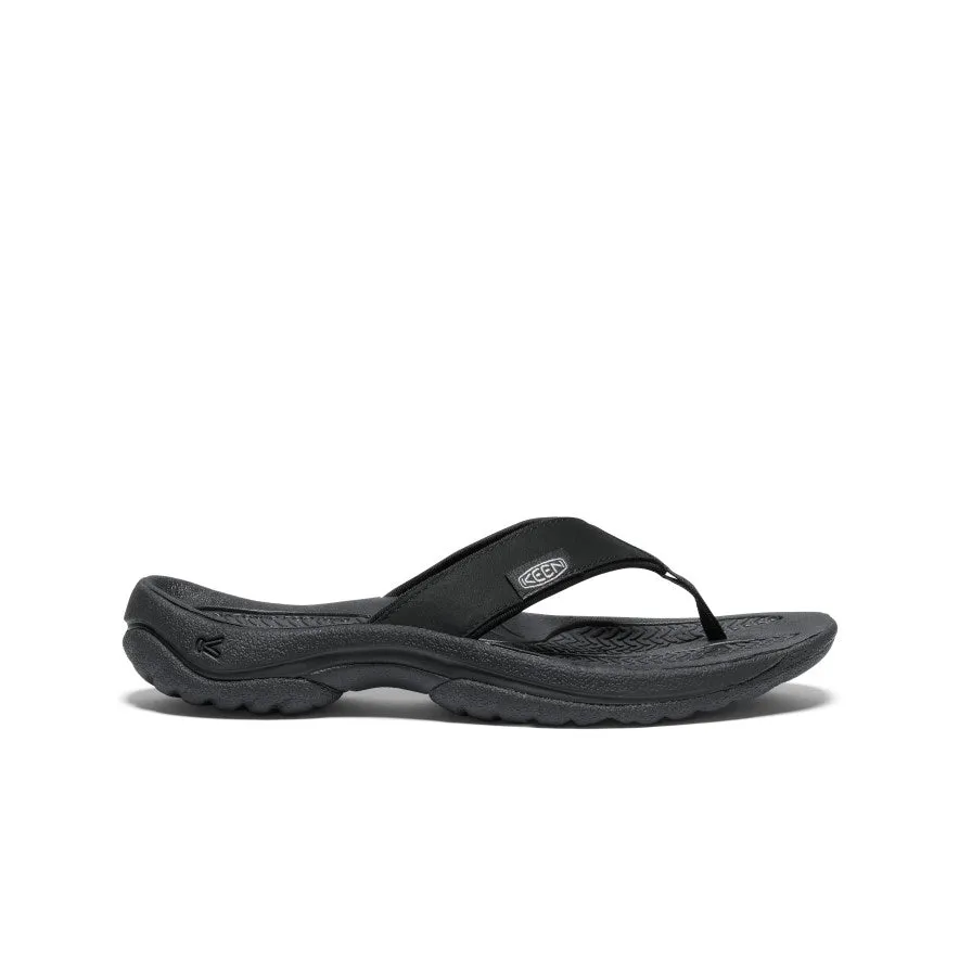 Women's Kona Leather Flip-Flop  |  Black/Vapor All Day Slip Easy Foot Wear