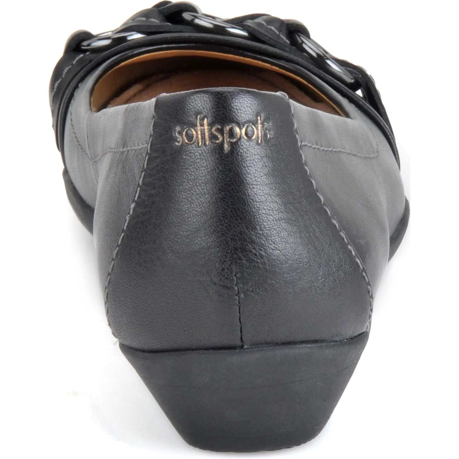 Stylish Support Dynamic Traction Women's Posie Black Leather Dress Shoes 751801