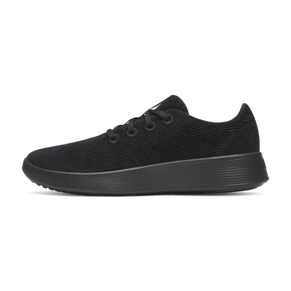 Women's Runner Go - Corduroy - Natural Black (Dark Grey Sole) Stretchable